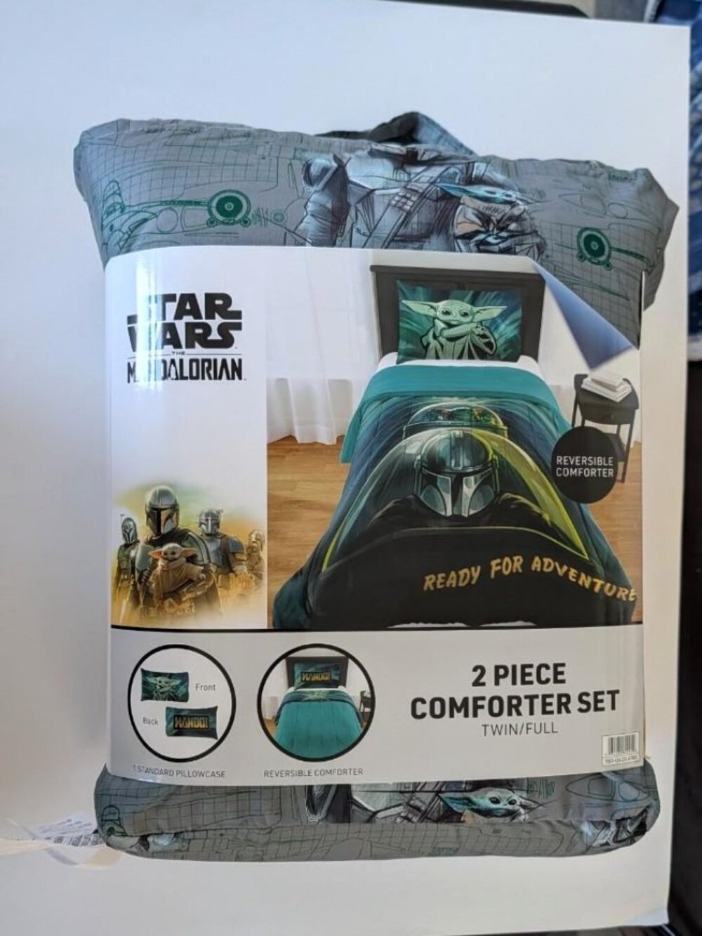 Star Wars Mandalorian Starfighter Kids 2-Piece Twin/Full Reversible Comforter Se